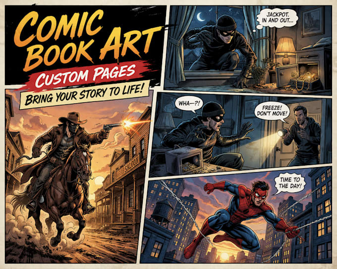 Illustrate comic book pages in western style for your story by Dev ...