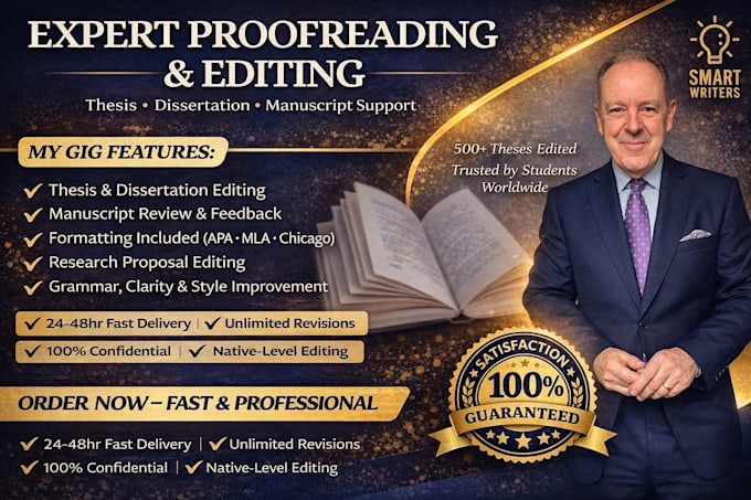 review, proofread and edit thesis, dissertation or manuscripts