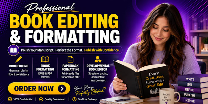 do book editing and formatting, ebook formatting developmental book editor
