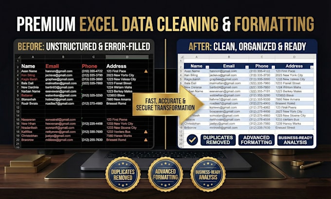 clean, format, and organize your messy data