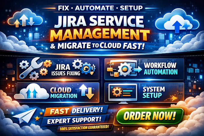 fix, automate, setup jira service management and migrate to cloud fast