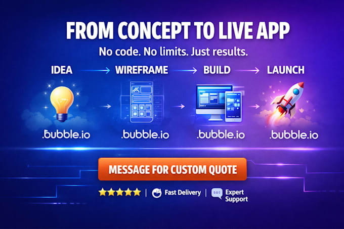develop bubble io web app, bubble app, bubble website, bubble saas, bubble mvp