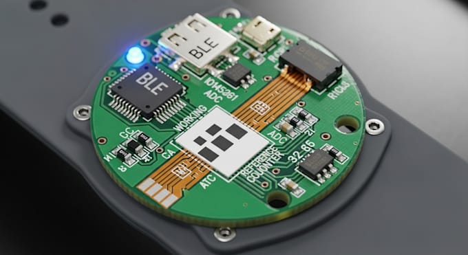 design wearable ble electrochemical biosensor pcb with firmware