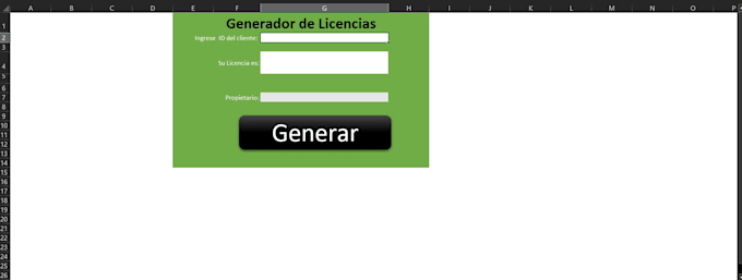 develop excel systems with forms, macros and database