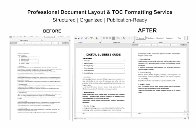 professionally format and redesign your microsoft word document