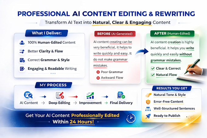 manually edit and rewrite ai generated content