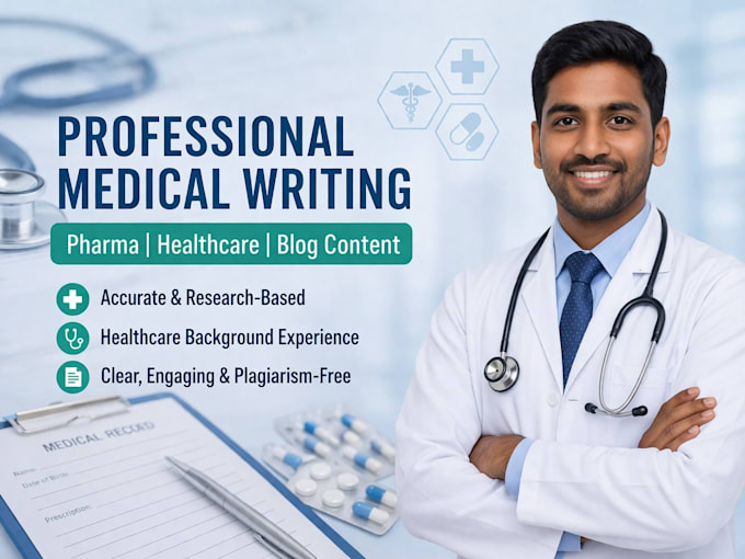 write professional medical and pharma content