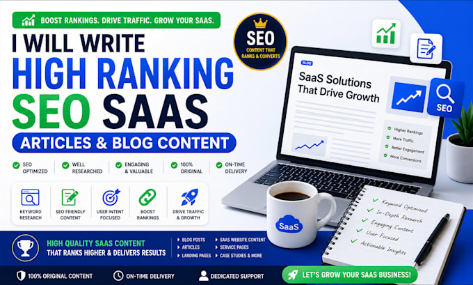 write high ranking SEO saas articles and blog content