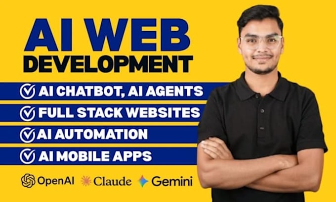 build ai websites , ai web apps, systems, ai chatbot development, ai mobile apps