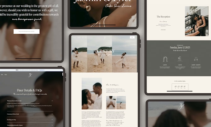 design a custom wedding or event website with rsvp on wix