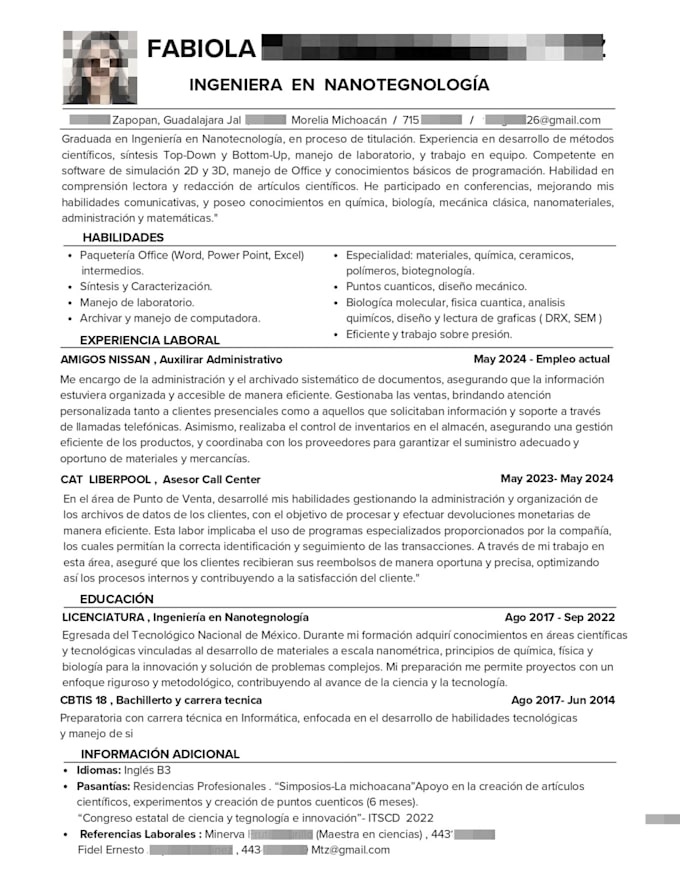 revisaré tu CV o lo editaré