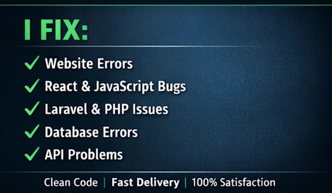 fix website bugs professionally in 24h