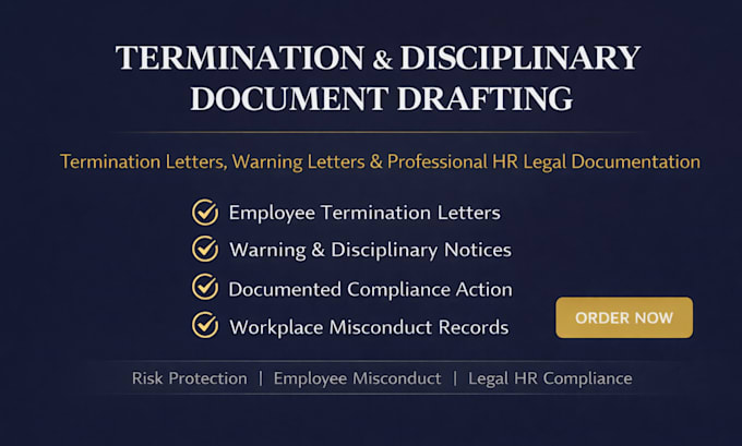 draft termination letter warning letter and disciplinary documents