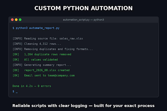 build custom python automation scripts for your business
