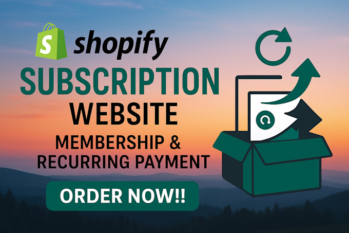 shopify subscription website shopify box shopify membership website recharge