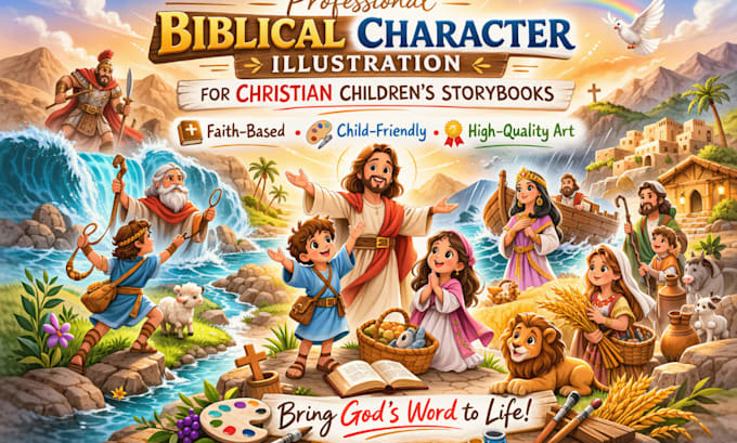 create stunning custom illustrations, children book art, character design