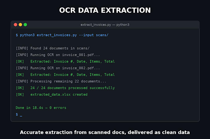 extract data from pdfs and scanned documents into clean excel