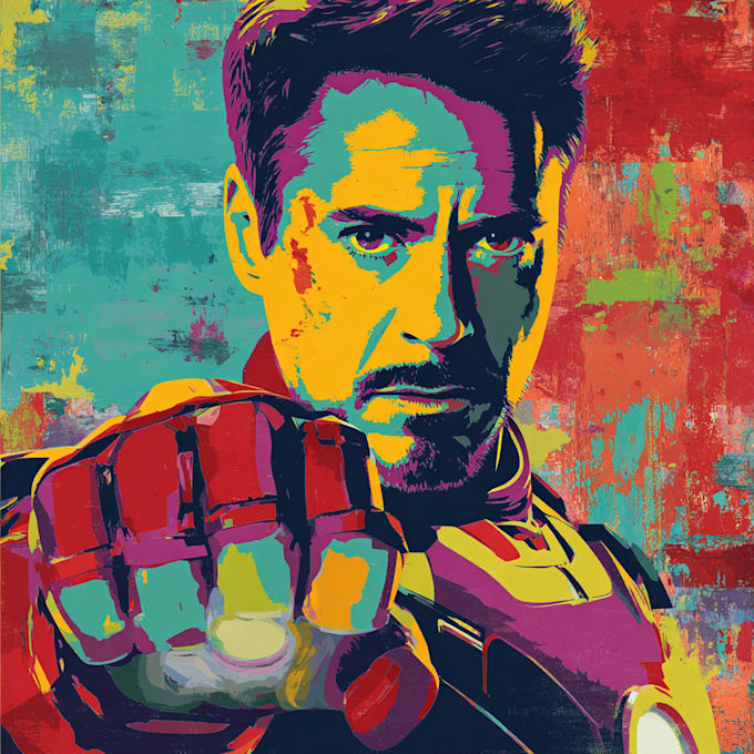 design an amazing superhero pop art