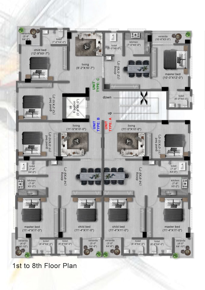 draw professional 2d floor plan and house plan in autocad