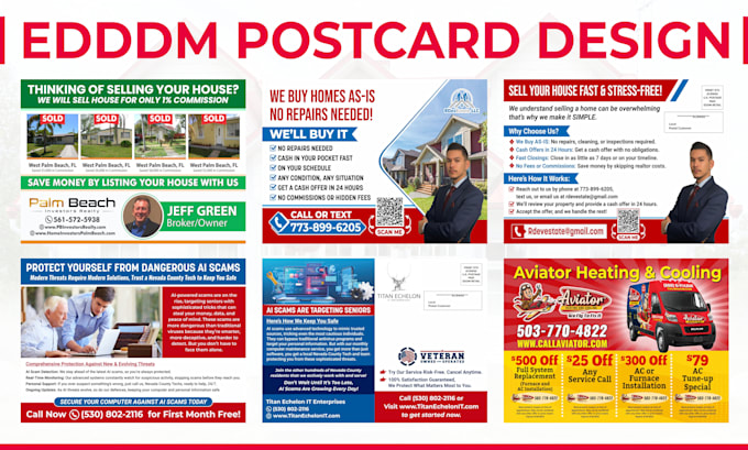 design eddm postcard or direct mail postcard