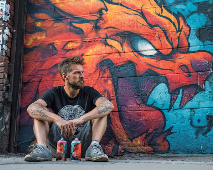 create custom graffiti street art mural design