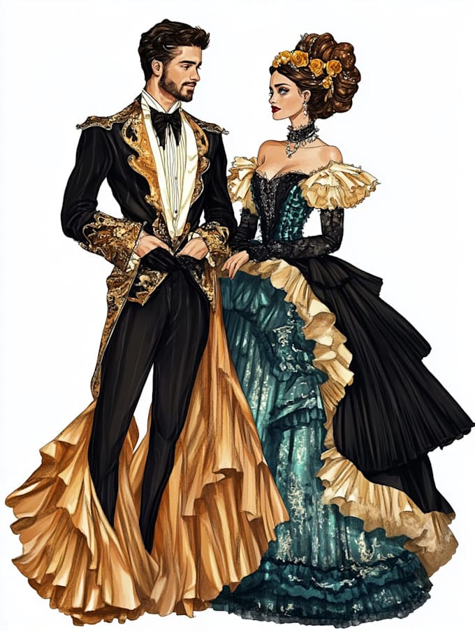 create fashion design clothes illustration