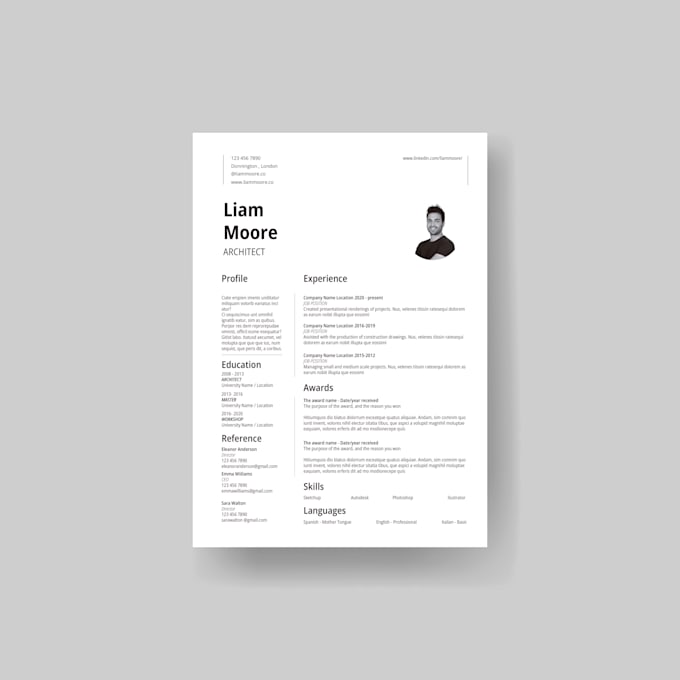 design your CV for your field, ats friendly I rate cards