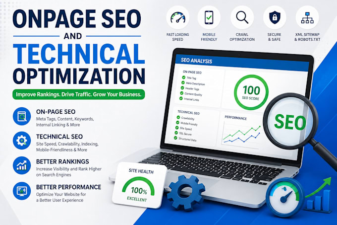onpage SEO and technical optimization for you