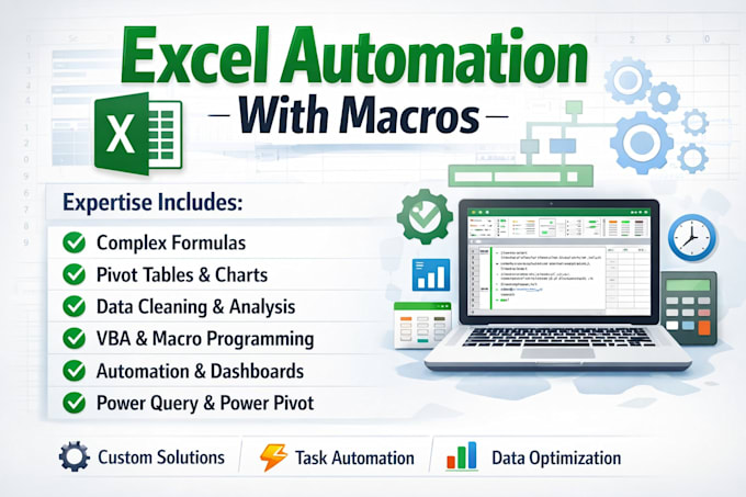 do excel tasks with advanced formulas, vba and power query