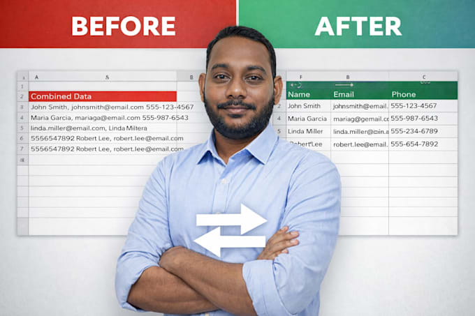split or merge excel data columns professionally