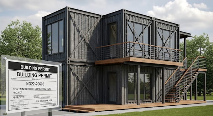 design container home reinforcement and permits