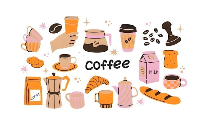 create custom doodle illustrations for websites, UI,  icons