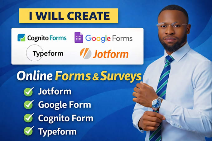 create jotform, google form, cognito form, typeform, online form, surveys