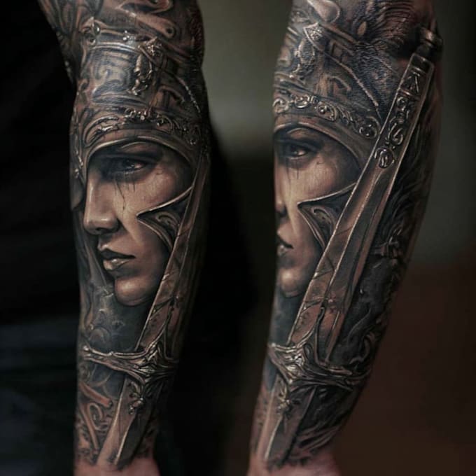 create a tattoo design of tattoo sleeve