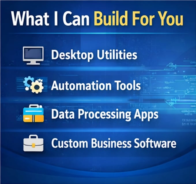 develop a custom python desktop application for windows