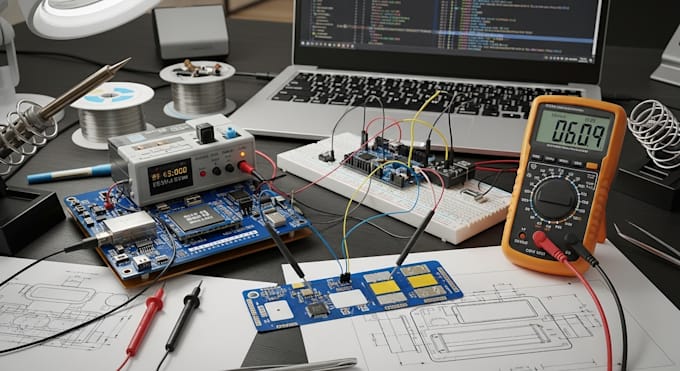 do embedded hardware, electrochemical wearable health patch pcb and ble firmware