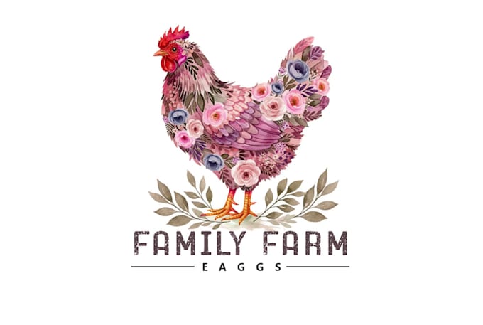 design chicken farm egg logo label