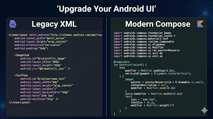 convert android XML layouts to jetpack compose UI