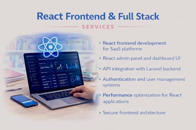 design the architecture full laravel backend react frontend