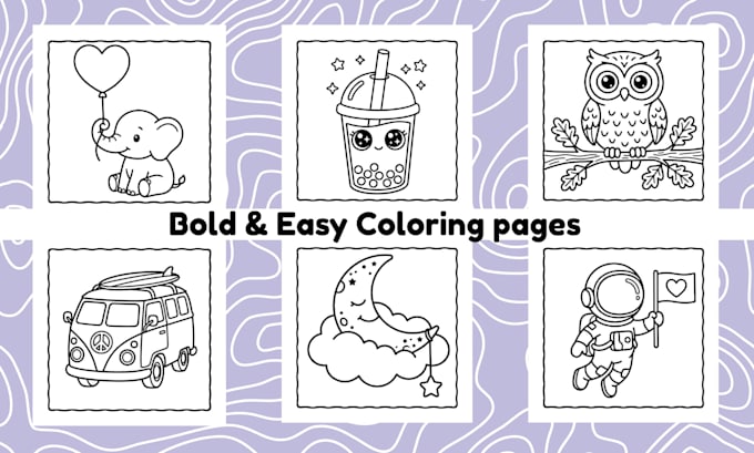 make the bold and easy coloring pages for amazon or etsy