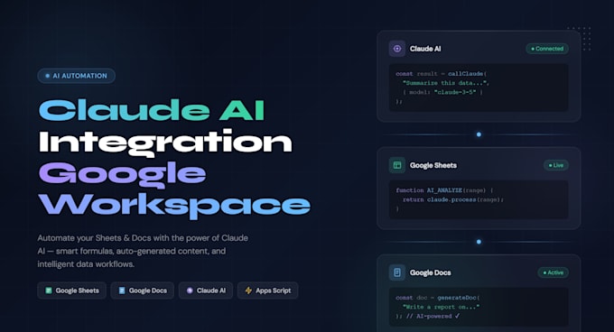 claude ai for google sheets, docs, interactive web apps