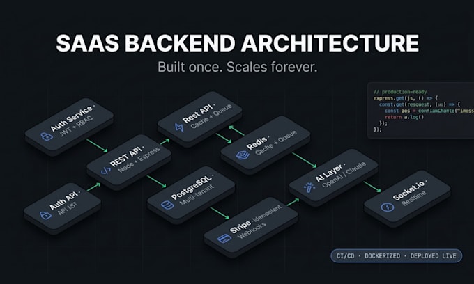 build a scalable saas backend with nodejs postgresql stripe and auth
