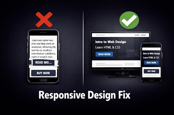 fix your HTML CSS layout or responsive issues
