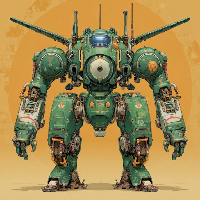 Detailed Mecha Draw custom mecha or robotic illustration in detailed style by ...