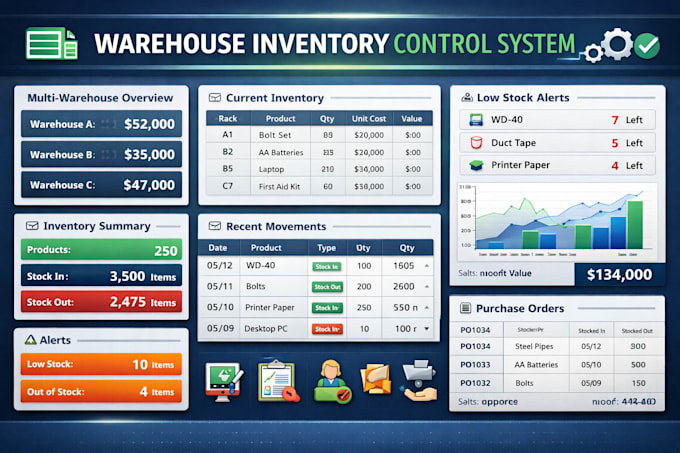 fix warehouse stock errors with an automated system in excel