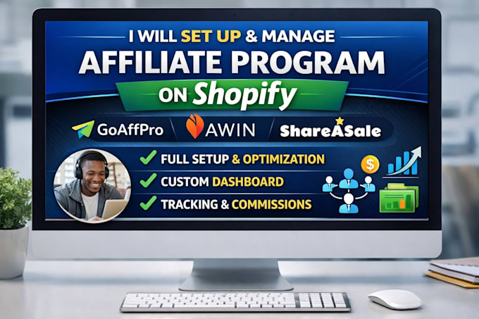 set up and manage affiliate program on shopify using goaffpro, awin, shareasale