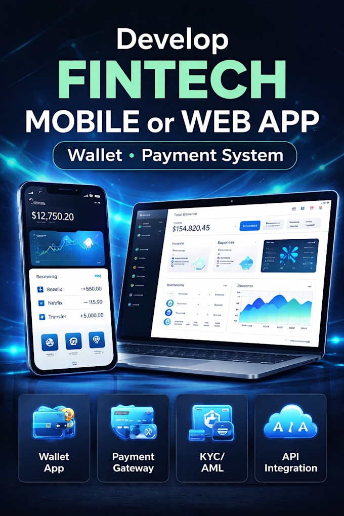 develop fintech app, escrow, crypto app, payment app, wallet app, uiux, p2p app