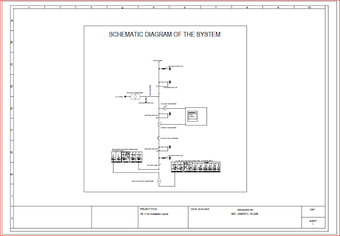 design electrical substation sld and layout drawing