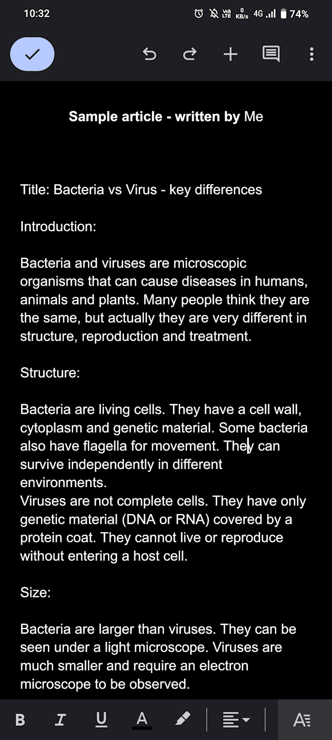 write SEO friendly biology and microbiology articles