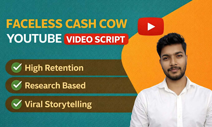 be your faceless youtube cash cow video scriptwriter